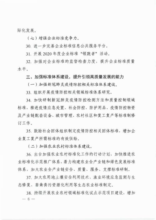 2020全国标准化工作要点6