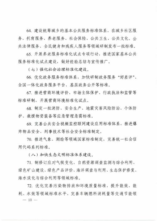 2020全国标准化工作要点10